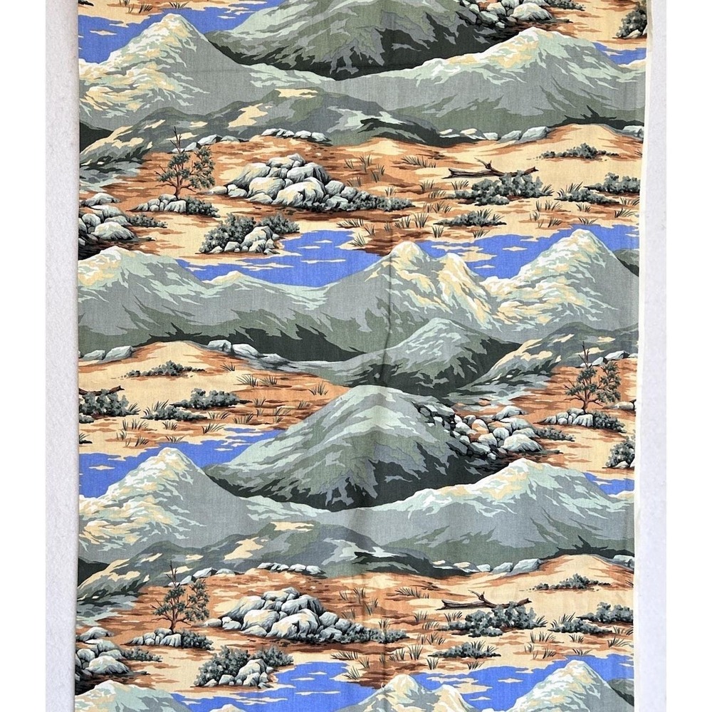 Springs Industries Southwestern Desert Mountain Landscape Fabric Quilting 44x64"